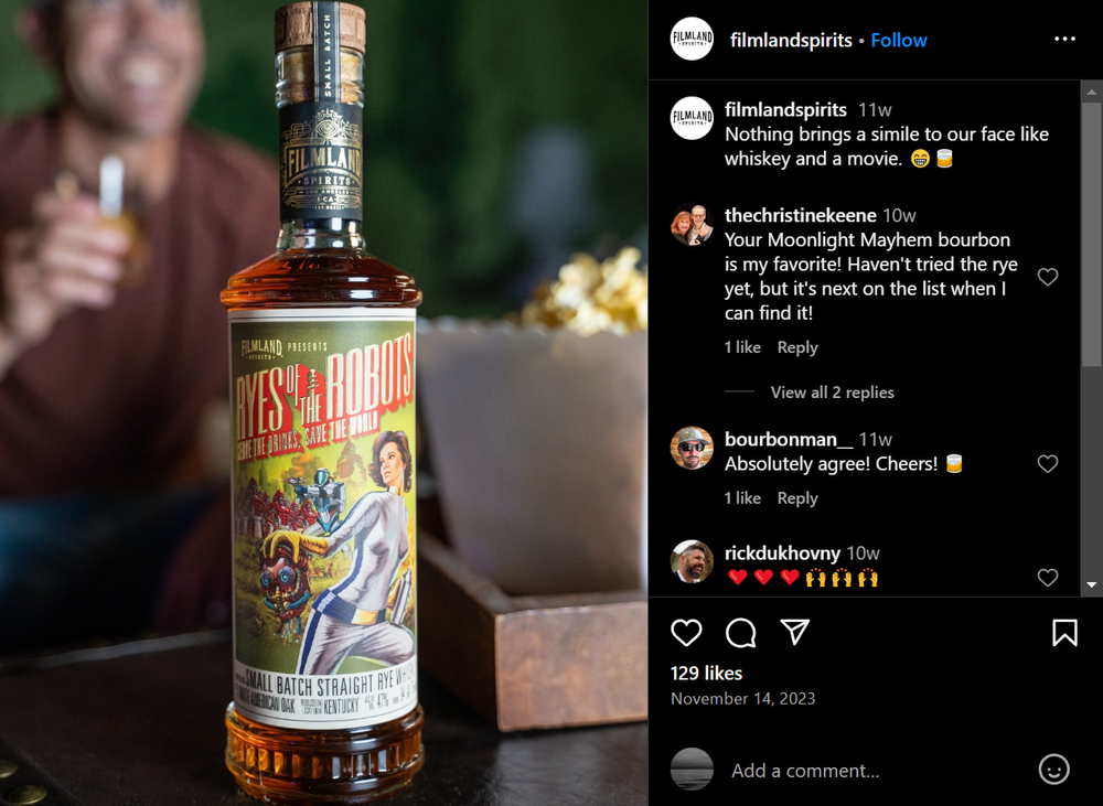 filmland spirits case study, firebelly marketing