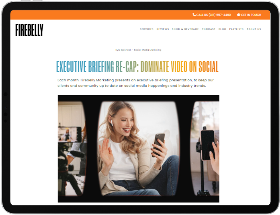 executive briefing: content creation made simple, firebelly marketing